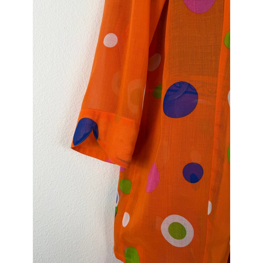 Vintage Masa Mura Orange Polka Dot Paisley Blouse + Skirt Set Farm Rio Vibes - Picture 4 of 10